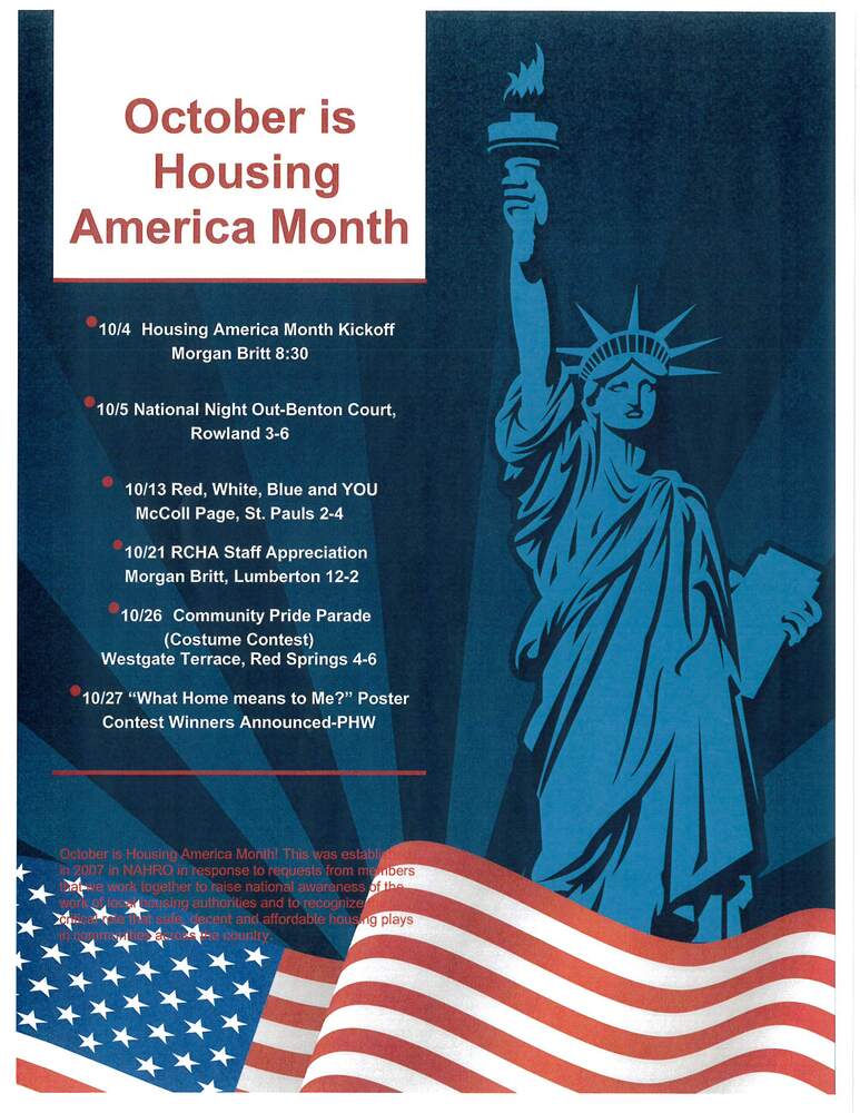 Housing Across America flyer - content above