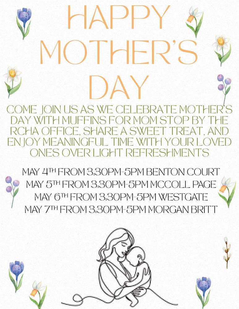 Muffins for Mom flyer, the information on the flyer is in the text above. 