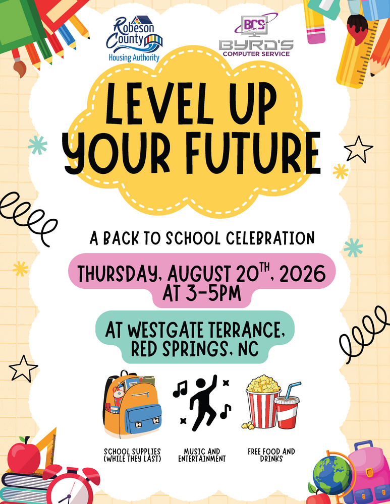 Flyer for Back to School Celebration. All information as listed below.