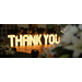  Large Thank You Sign with balloons on top. 